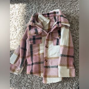 Plaid Button-Up Jacket